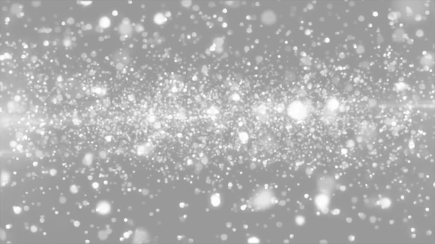 Photo 3d rendering of abstract shiny silver background based on particles