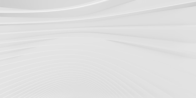 3D Rendering abstract white lines