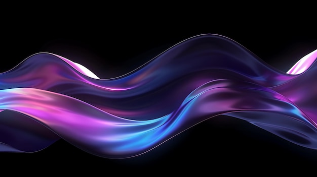 3D-rendering Abstracte achtergrond met veelkleurige gradiënt Futuristische golvende oppervlakte