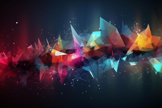 3D-rendering abstracte kleurrijke moderne achtergrond banner of behang grafisch geometrisch element