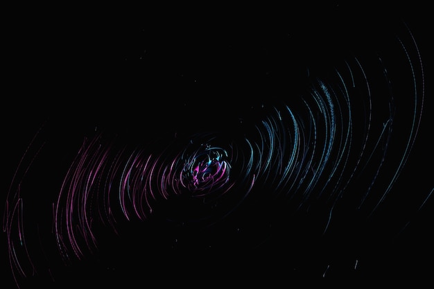 3D-rendering abstracte roze en blauwe ronde fractale portal Kleurrijke ronde spiraal