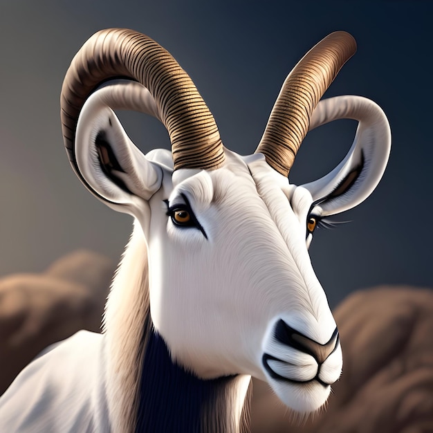 3D-рендеринг Addax Animal AI Generative