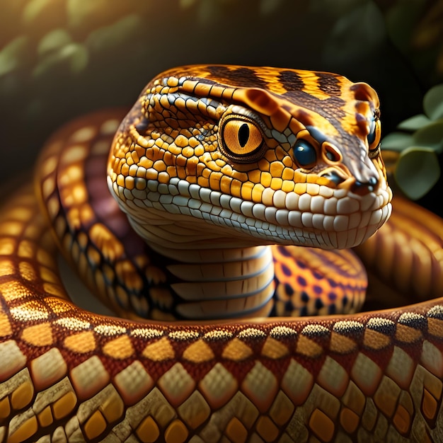 3d Rendering Aesculapian Snake Animal AI Generative