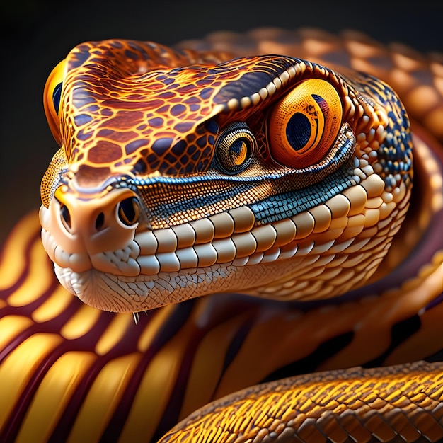 3d Rendering Aesculapian Snake Animal AI Generative