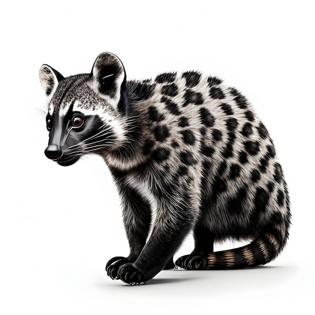 3d Rendering African Civet Animal AI Generative (Генеративный интеллект африканских циветов)