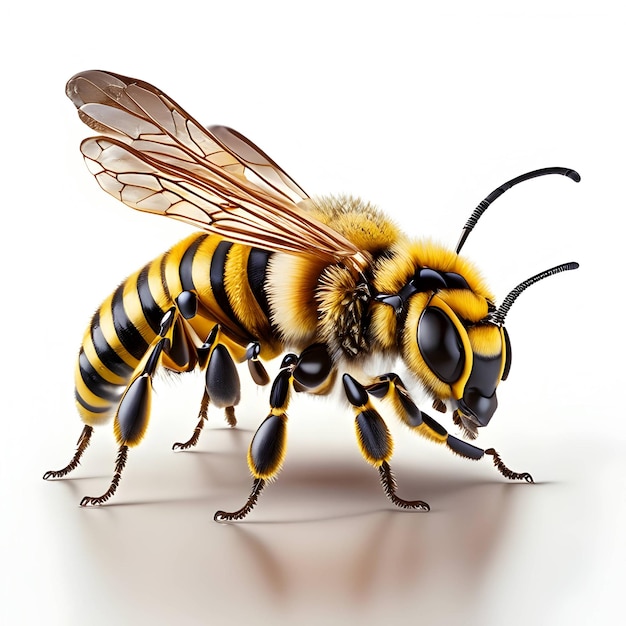 3d Rendering Africanized Bee Animal AI Generative (Generatie van Afrikaanse bijen en dieren)