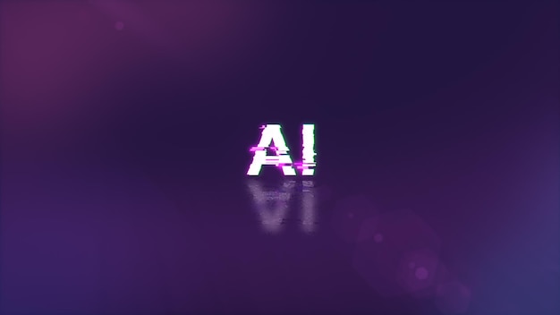 3D レンダリング AI テキスト 画面エフェクト