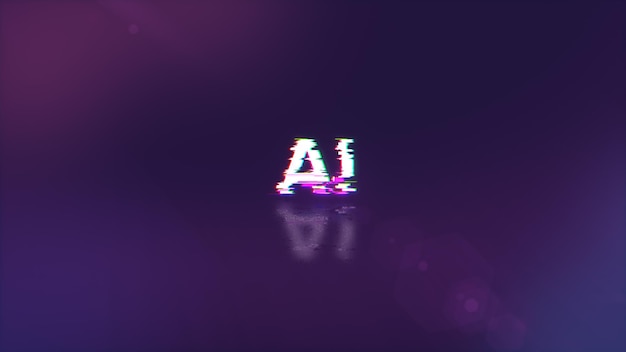 3D レンダリング AI テキスト 画面エフェクト