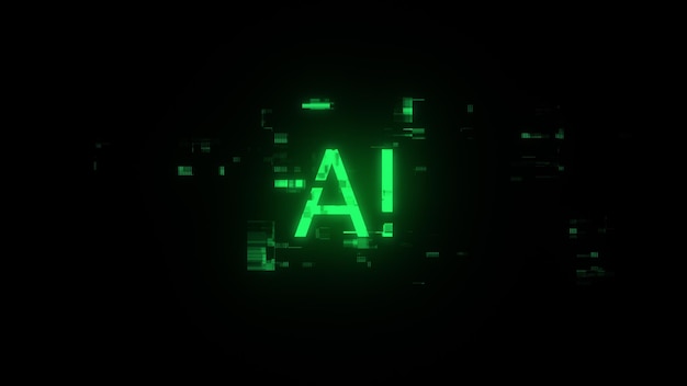 3D レンダリング AI テキスト 画面エフェクト