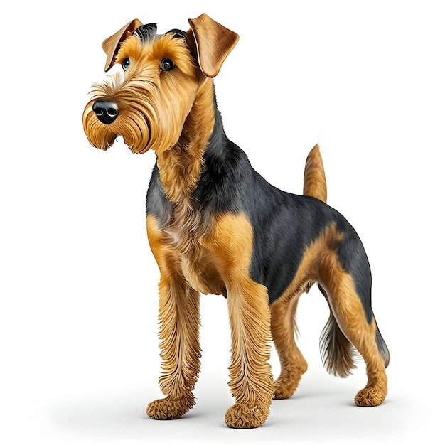 3d Rendering Airedale Terrier Животный ИИ Генеративный