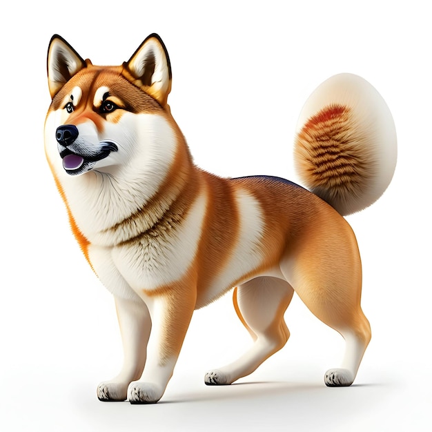 3d Rendering Akita Animal AI Generative