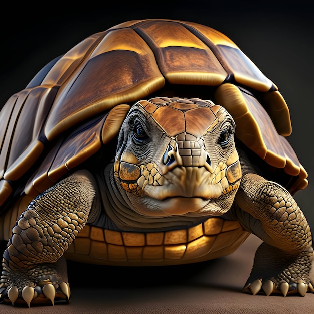 3d 렌더링 알다브라 자이언트 거북이 동물 AI 생성