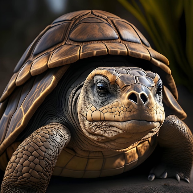 3D-рендеринг Aldabra Giant Tortoise Animal AI Generative