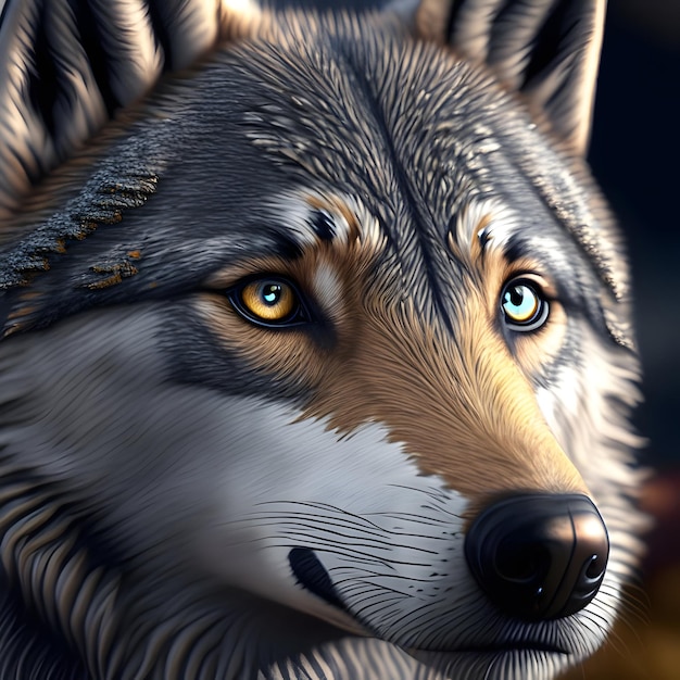 3d Rendering Alusky Animal AI Generative