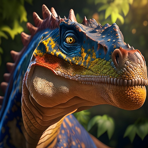 3d Rendering Amargasaurus Animal AI Generative