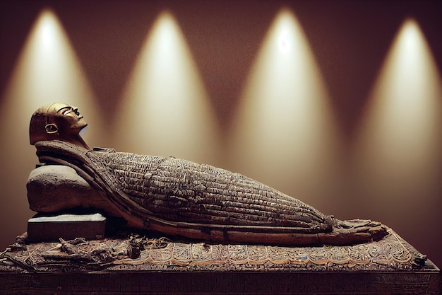 3D-рендеринг древнеегипетской мумии.