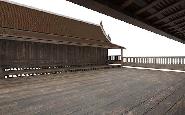 3D рендеринг древнего тайского дома