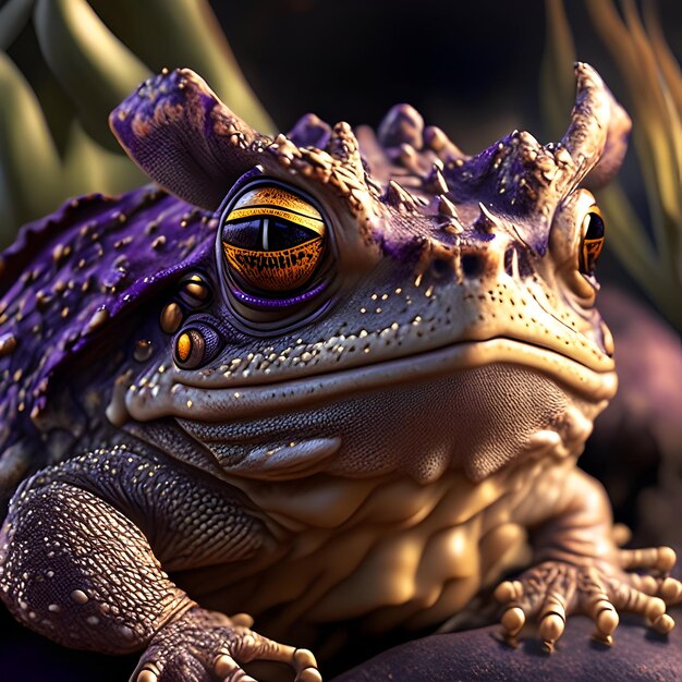 3d Rendering Argentine Horned Frog Animal AI Generative