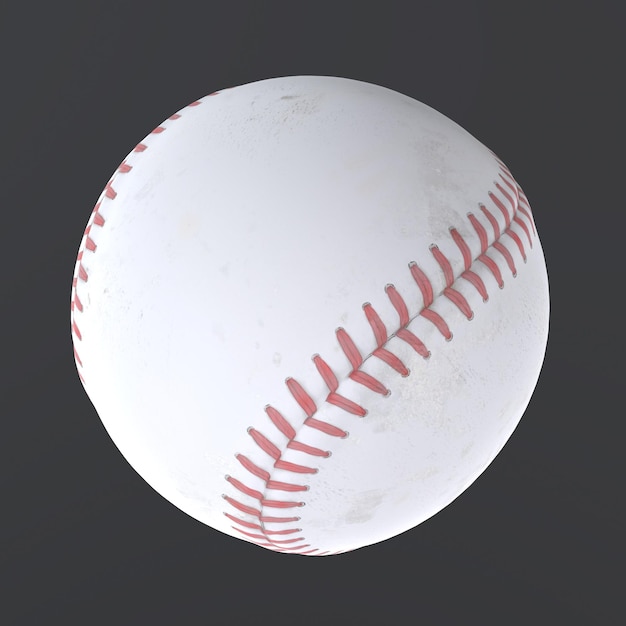 Photo 3d rendering of baseball ball