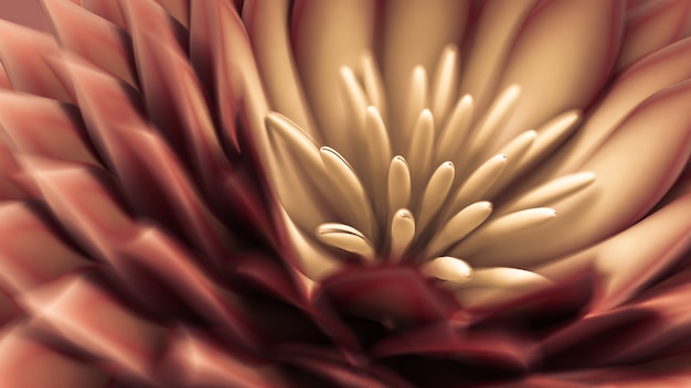 Photo 3d rendering of a beautiful flower