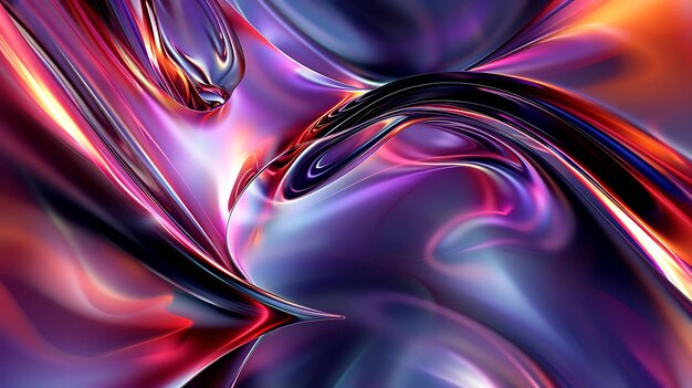 3D rendering Beautiful iridescent surface with vibrant colors