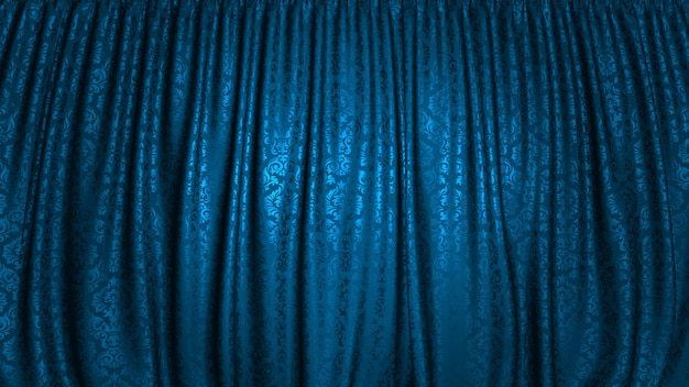 Photo 3d rendering of a beautiful stage curtain for a theater or opera stage highly detailed fabric