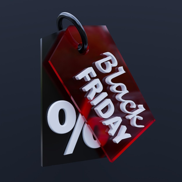 3d rendering black friday tags Discount Price Tag 3D Render Black friday super sale tag 3d