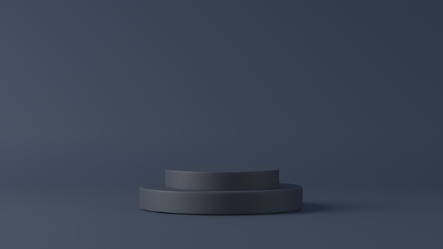 3D rendering of a black podium
