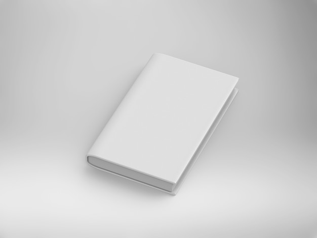 3d rendering blank cover book on white background