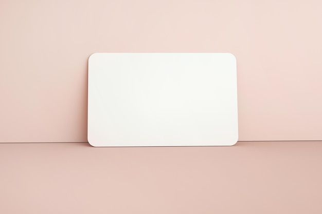 3d rendering blank credit card over pink background, mockup image