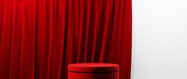 3D rendering of blank product background for backdrop fashion and cream cosmetics decorations. Modern blank podium background for luxury product.