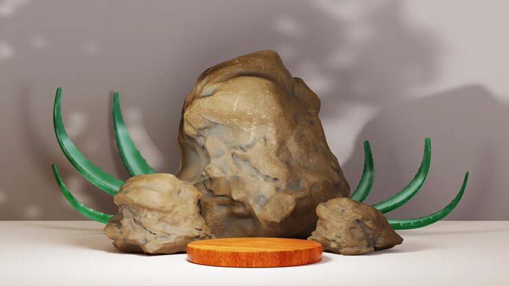 Фотография 3d-рендеринг пустой фон продукта для отображения украшений моды и кремовой косметики. современный подиум фон для роскошного продукта.