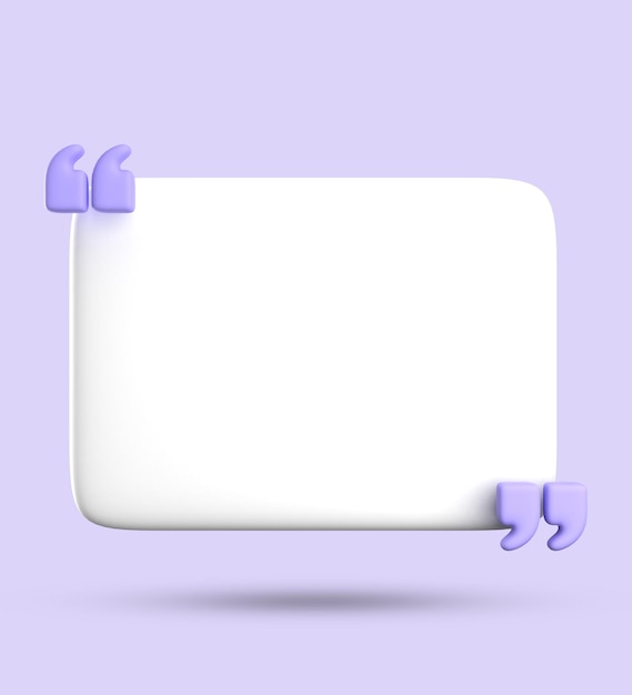 3d rendering of blank speech bubble for testimonial 3D pastel icon set