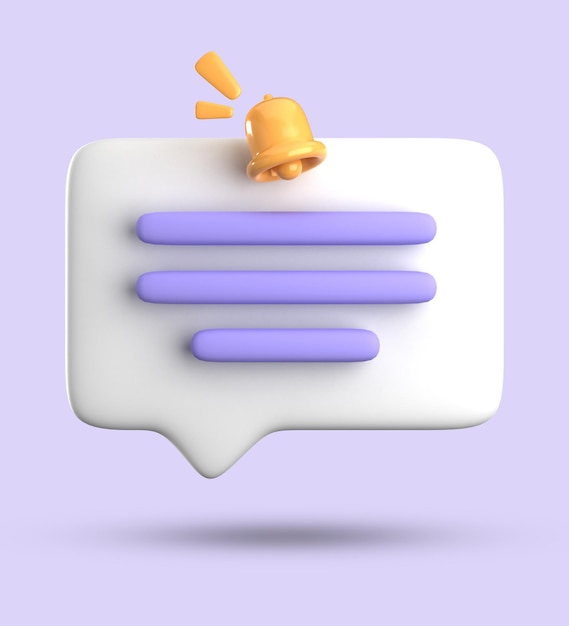 3d rendering of blank speech bubble for testimonial 3D pastel icon set