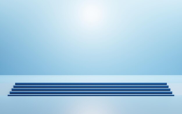 Foto rendering 3d di sfondo geometrico astratto blu scena per la pubblicità