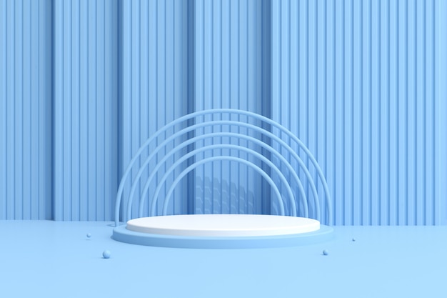 3D rendering of a blue podium