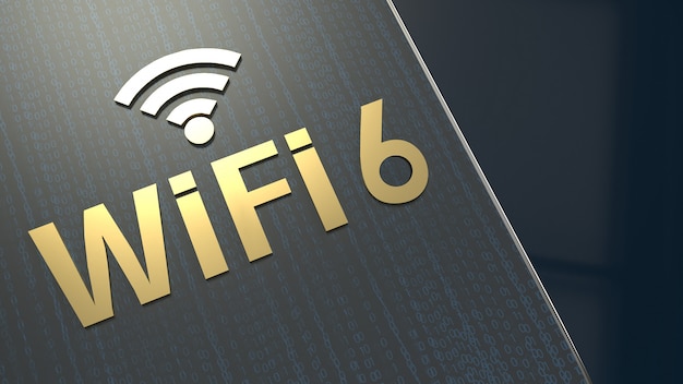 3D рендеринг здание на планшете для Wi-Fi 6