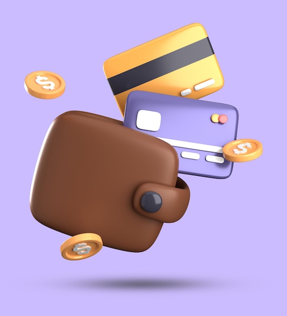 3d rendering of business financial icon