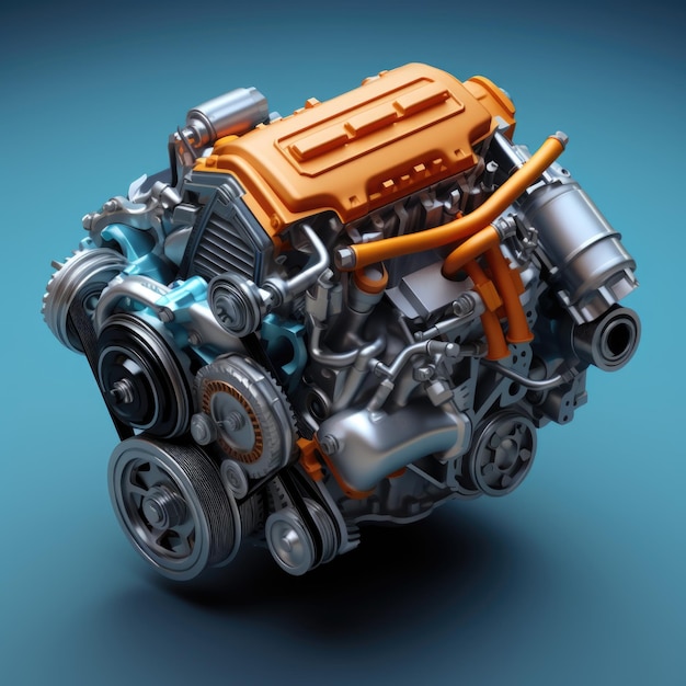 Car engine, Free 3D model