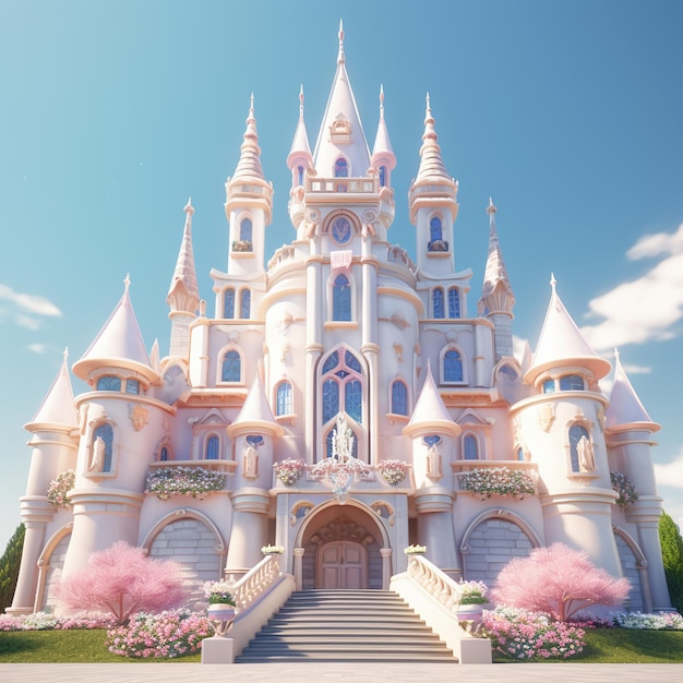 3d rendering of castle