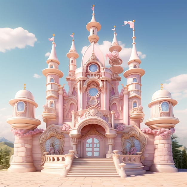 3d rendering of castle