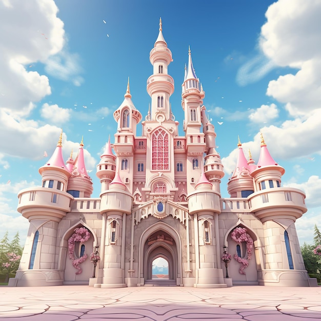 3d rendering of castle