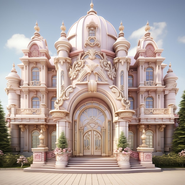 3d rendering of castle