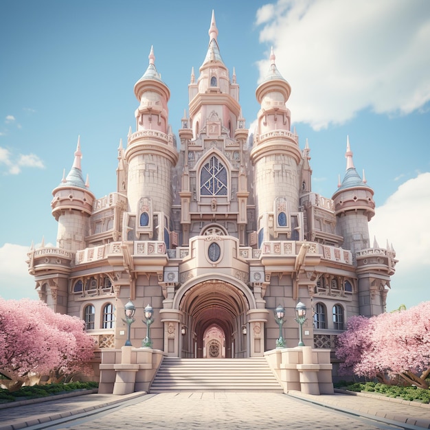 3d rendering of castle