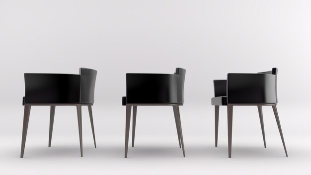 3d rendering of a chair isolated in studio background