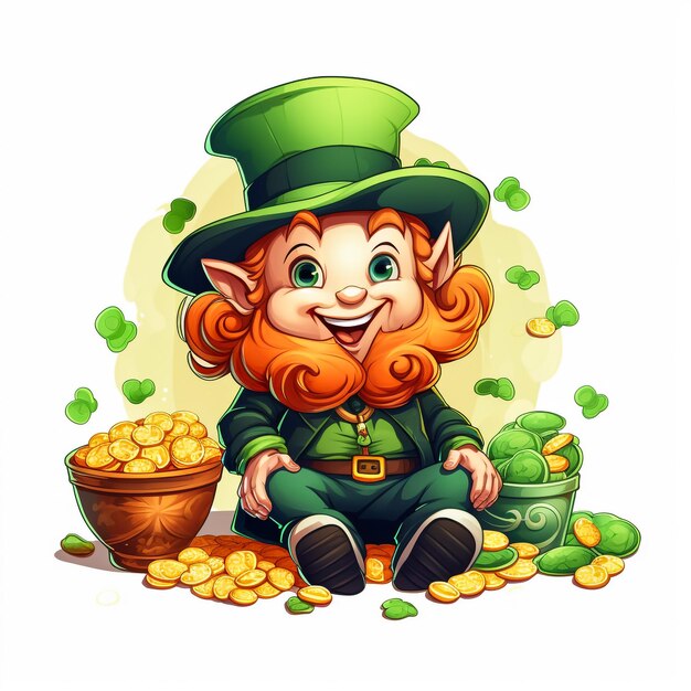 Photo 3d rendering of character st patricks day concept