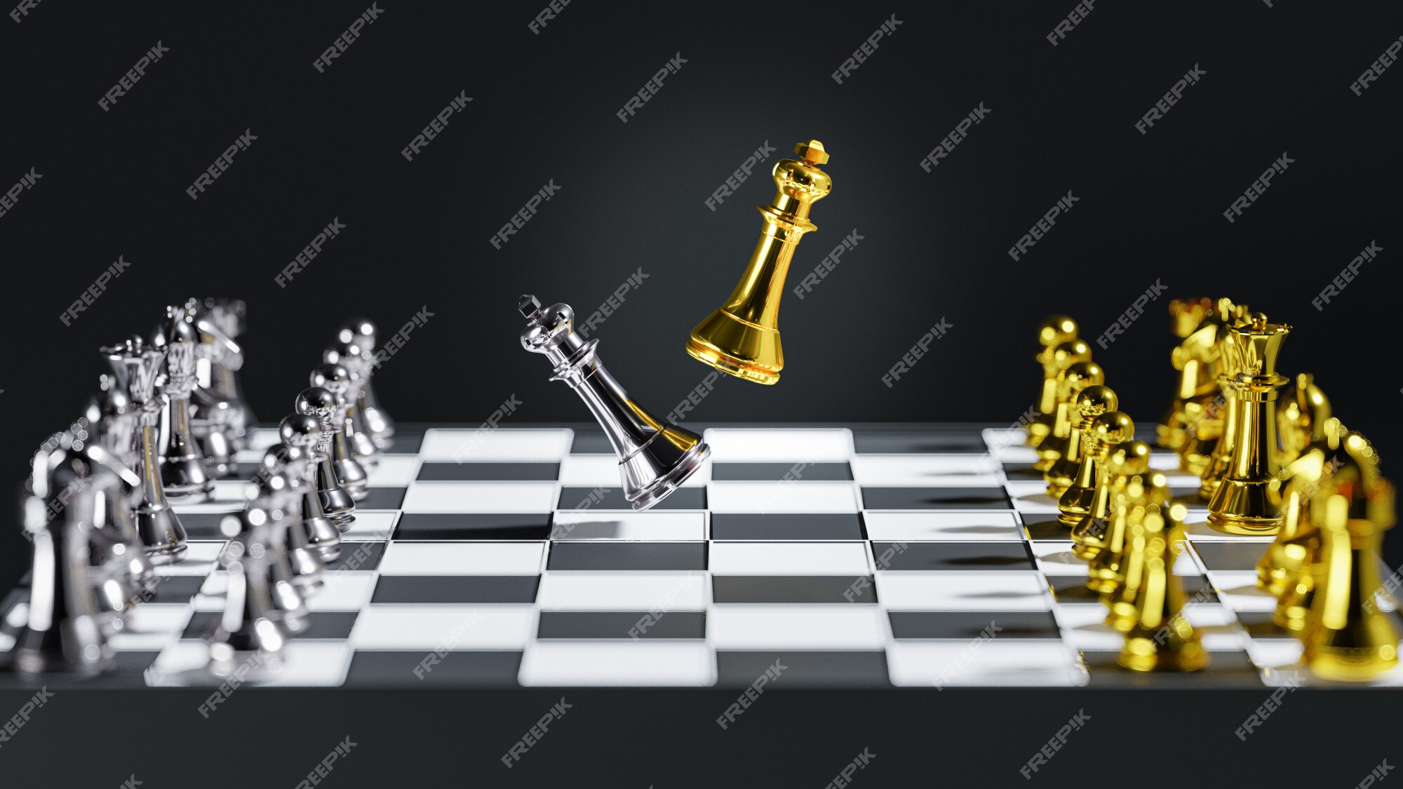 Leadership Concepts Illustrated A 3d Chess Board Game Render