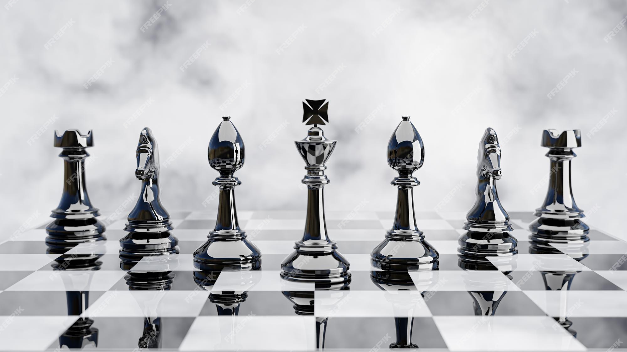 3D Chess Board Game Lineup Closeup and Space Black Background for Copy  Space Stock Illustration - Illustration of thinking, hobby: 265178102