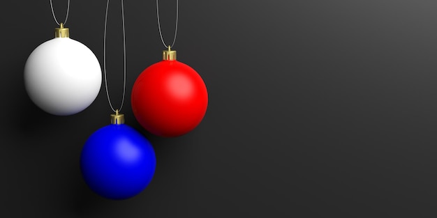 3d rendering christmas balls