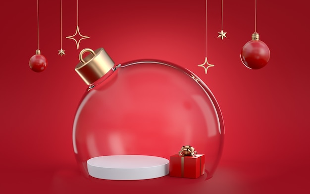 Foto rendering 3d di natale